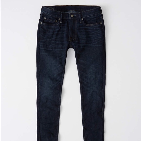 Abercrombie & Fitch Men’s Skinny Jean Dark Wash - Picture 2 of 2